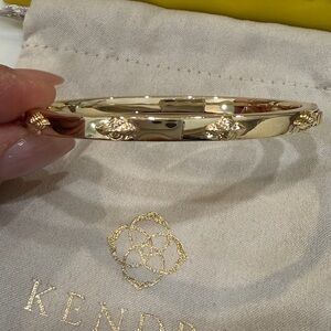 Kendra Scott Gold Floral Hinge Bangle